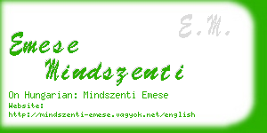 emese mindszenti business card